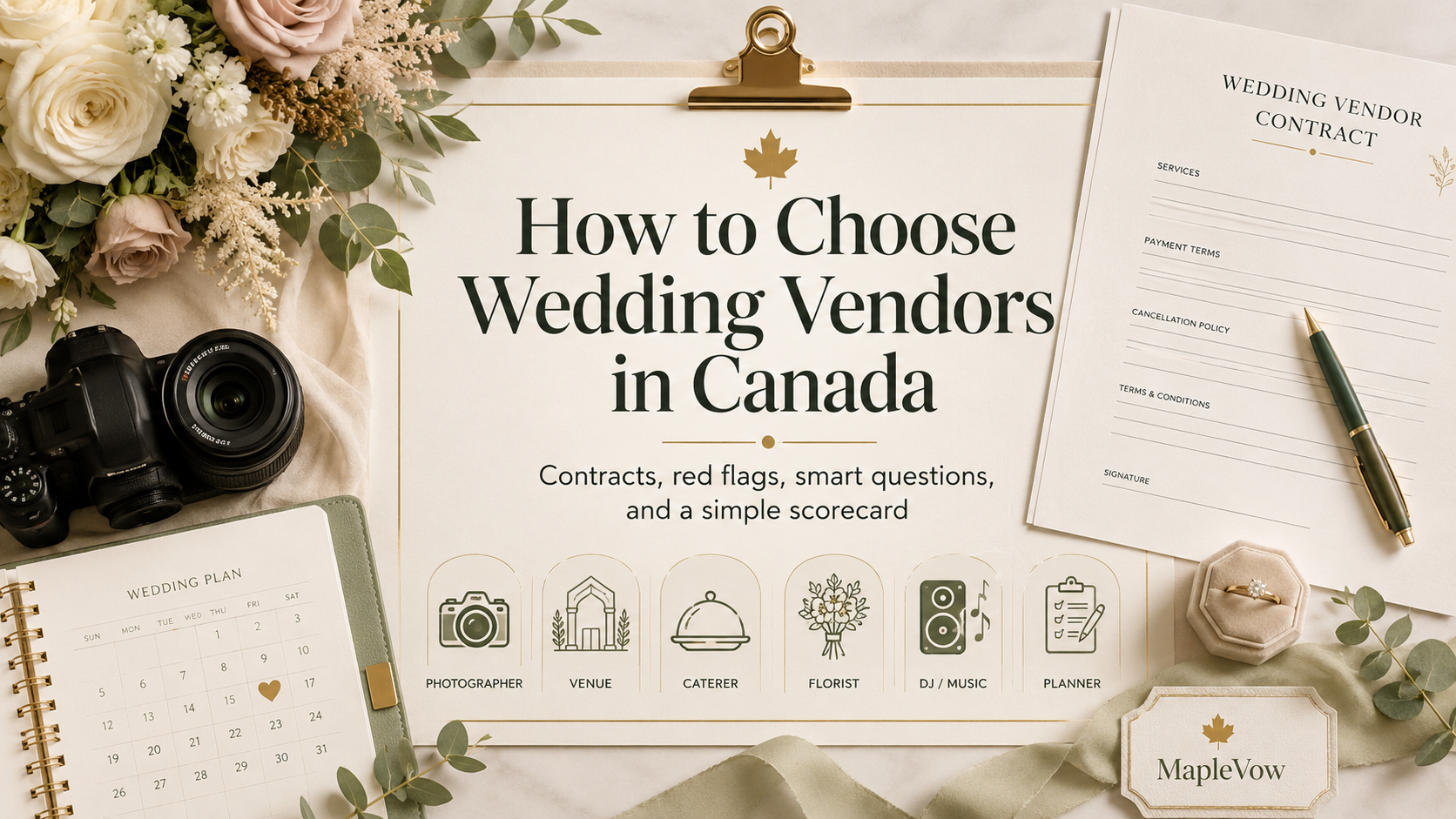 How to Choose Wedding Vendors in Canada Without Getting Burned